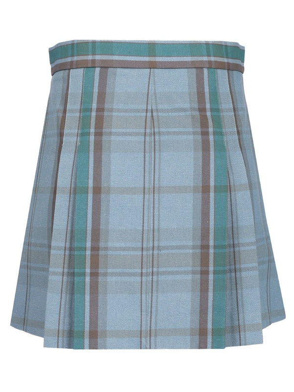 Cut-off Check Pattern Mini Skirt - Image 2
