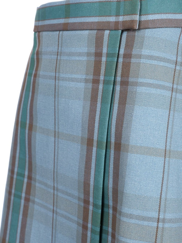 Cut-off Check Pattern Mini Skirt - Image 4