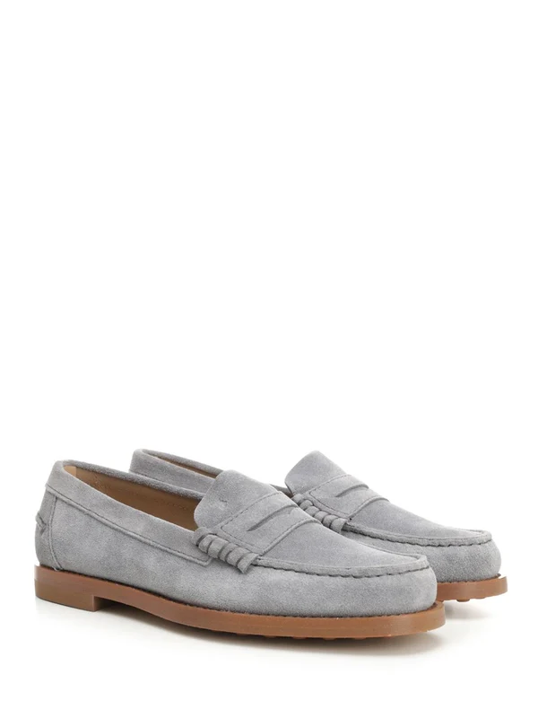 Embossed Logo Suede Loafers - Image 2