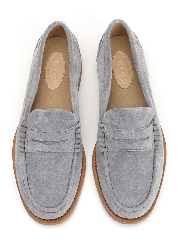 Embossed Logo Suede Loafers - Image 5