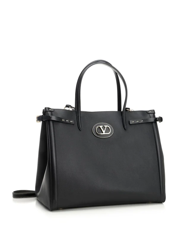 Antibes Medium Leather Tote Bag - Image 2