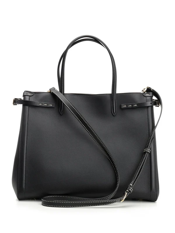 Antibes Medium Leather Tote Bag - Image 3