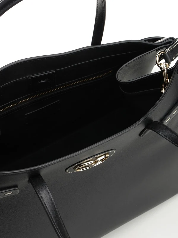 Antibes Medium Leather Tote Bag - Image 4
