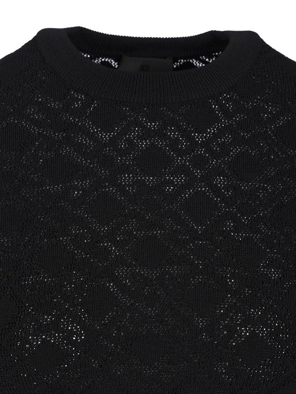 Monogram 72 Jacquard Crop Short Sleeve Sweater - Image 4