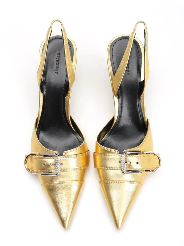 Voyou Laminate Leather Slingback Heel - Image 5