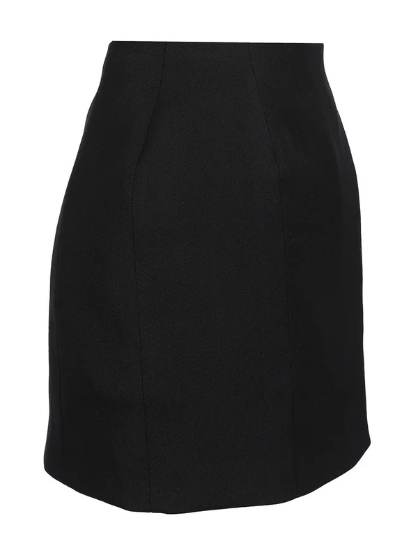 Hourglass Wool Mini Skirt - Image 2