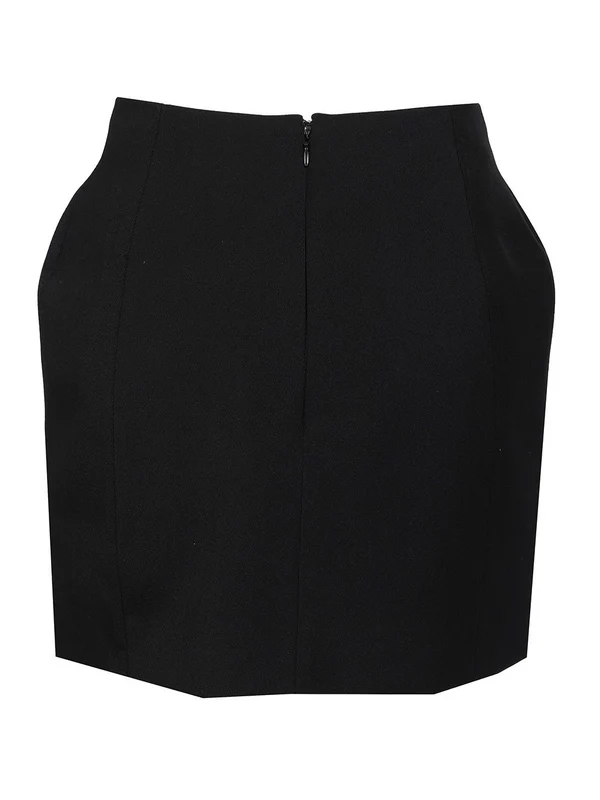 Hourglass Wool Mini Skirt - Image 3