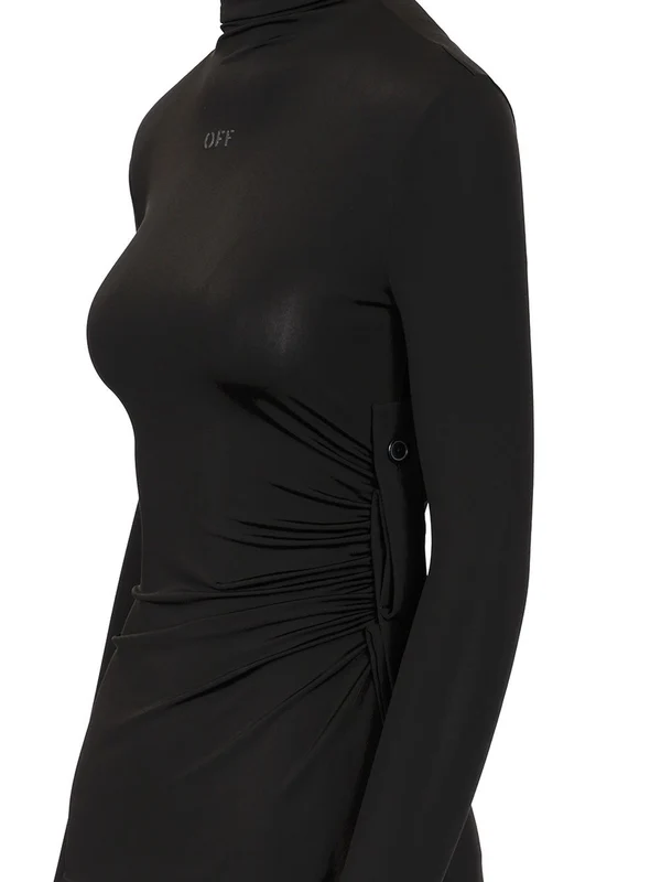 Asymmetric Drape Long-Sleeve Top - Image 3