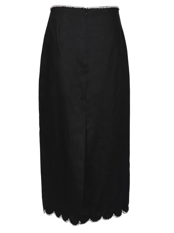 CRUSH Linen Midi Skirt - Image 2