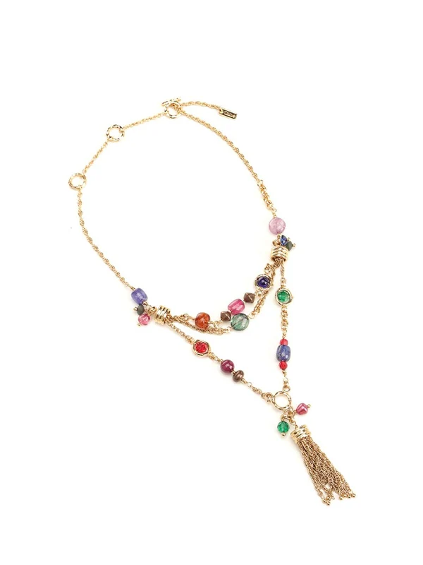 Pompom Multi-turn Necklace - Image 2