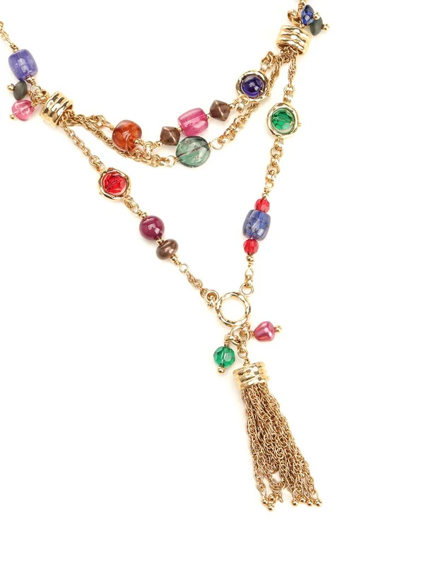 Pompom Multi-turn Necklace - Image 4