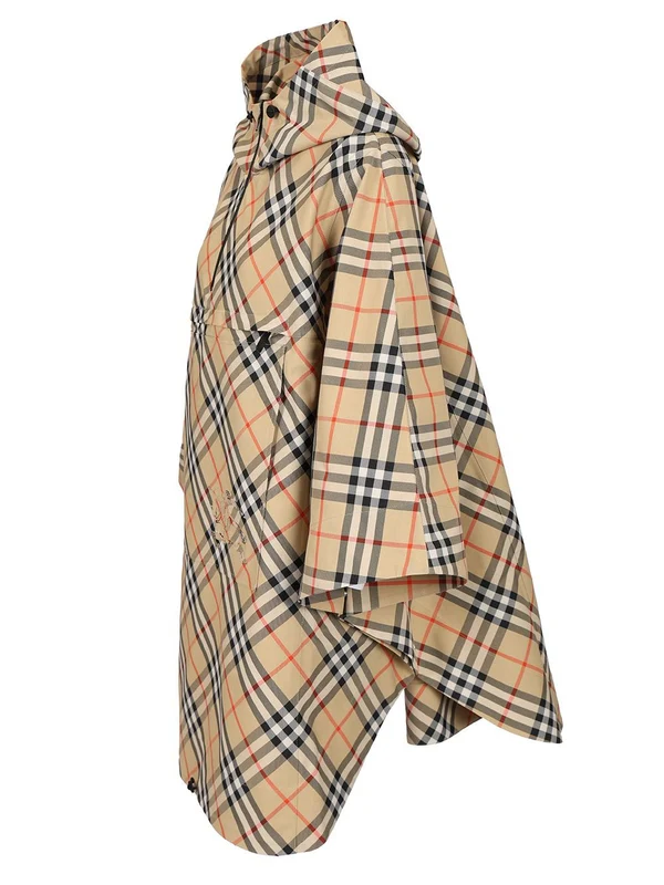 Packaway Check Pattern Cape - Image 3