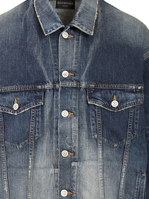 Back Logo Oversized Denim Jacket - Image 3