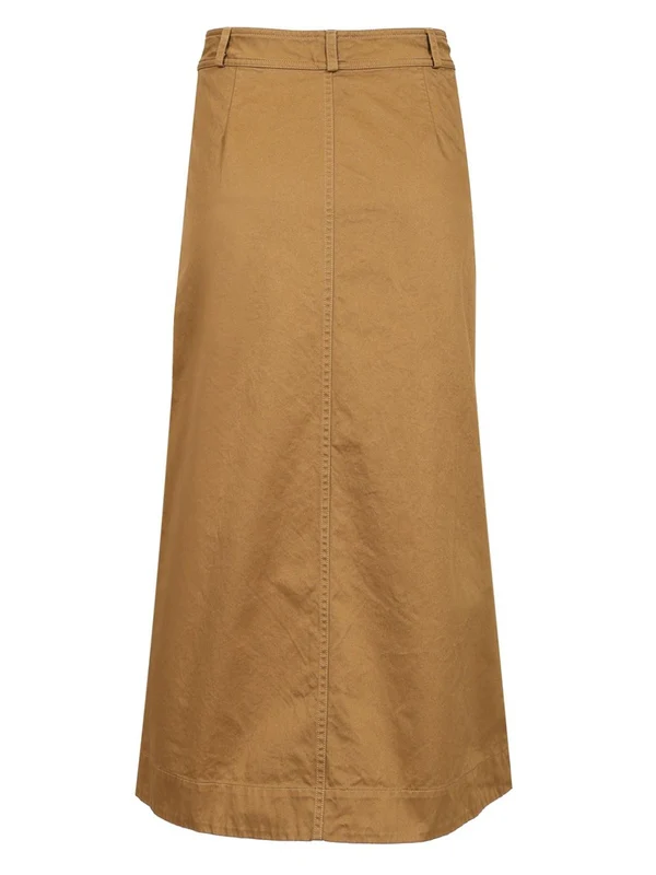 Patch Pocket Cotton Midi Skirt - Image 2