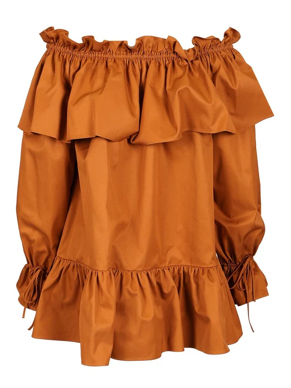 Off-shoulder Ruffle Decor Dress - Image 2