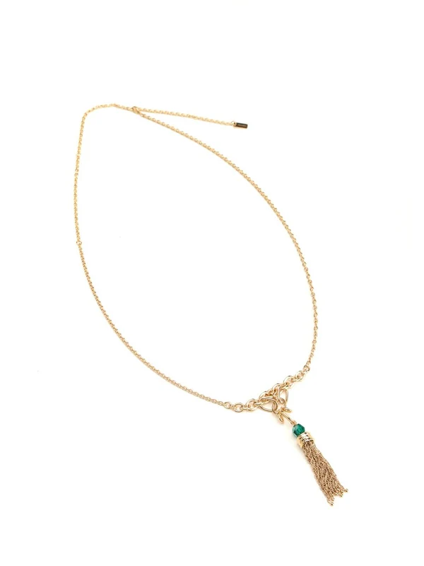 Pompoms Tassel Decor Long Necklace - Image 2
