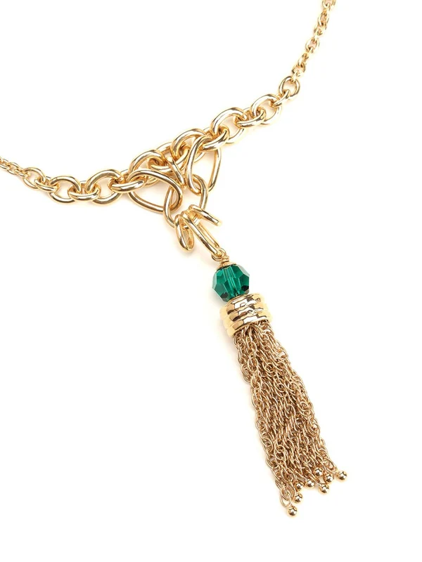 Pompoms Tassel Decor Long Necklace - Image 3