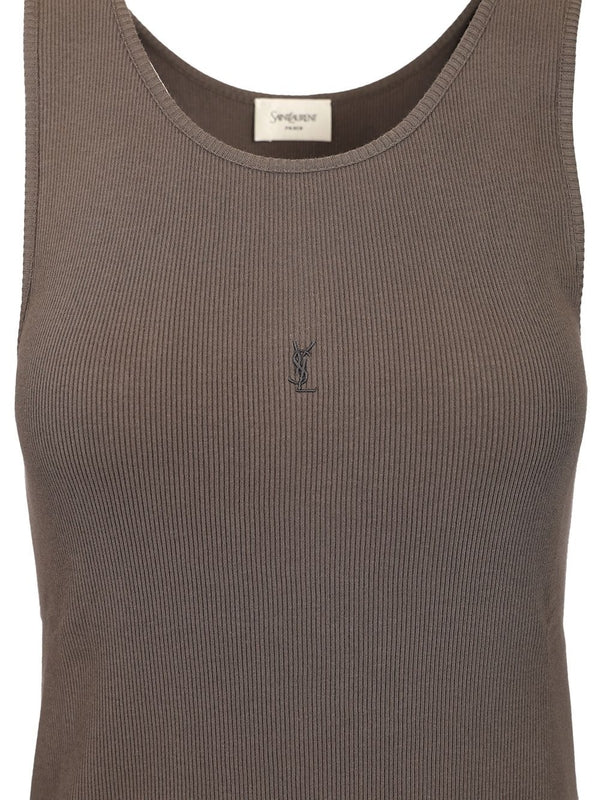 Slim-fit Rib Sleeveless Top - Image 3