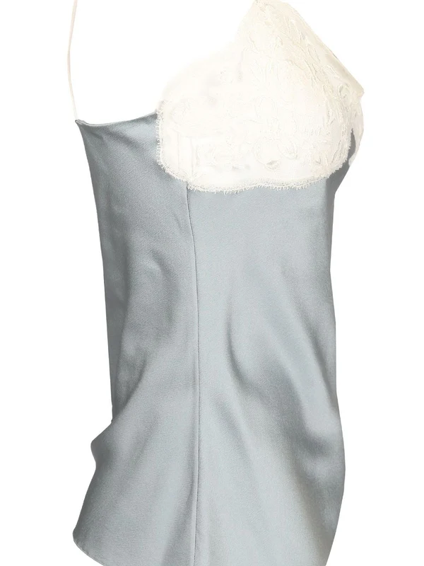 Lace Silk Sleeveless Top - Image 3