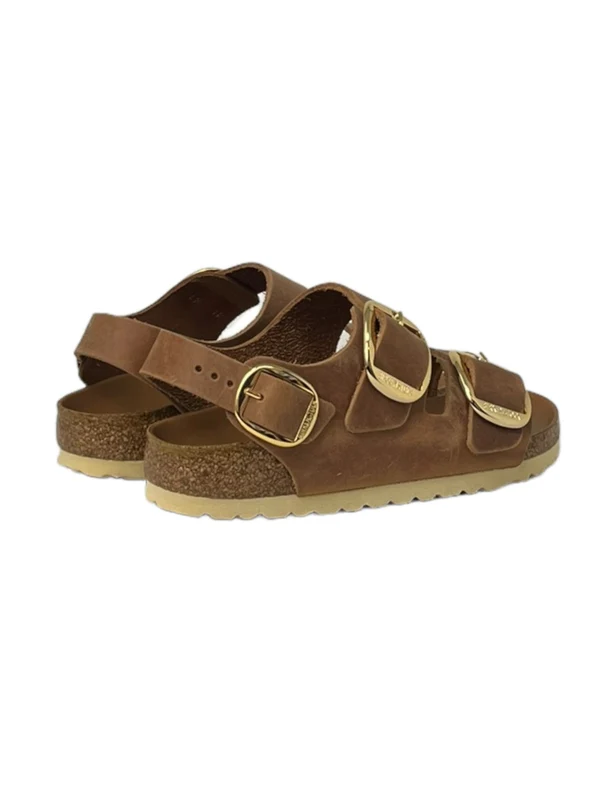 Milano Big Buckle Nubuck Leather Sandal - Image 2