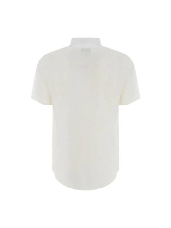 Button-Up Short-Sleeve Linen Shirt - Image 2