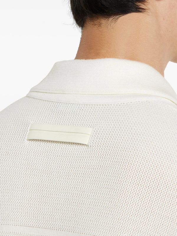 Shirt Detail Wool Cardigan - Image 5
