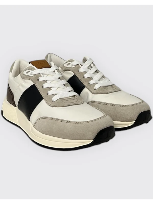 Suede Panel Low-top Sneakers - Image 4