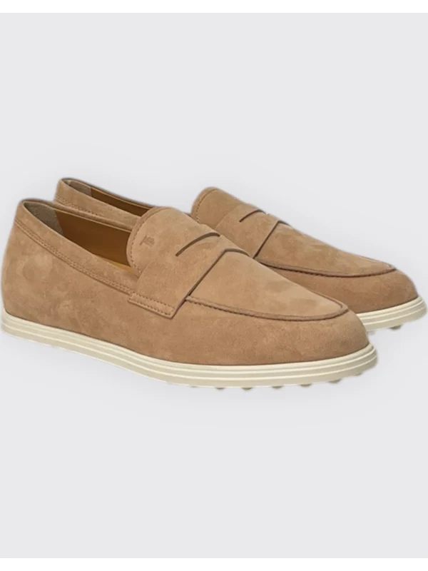 Logo Detail Suede Driving Shoes - Image 3