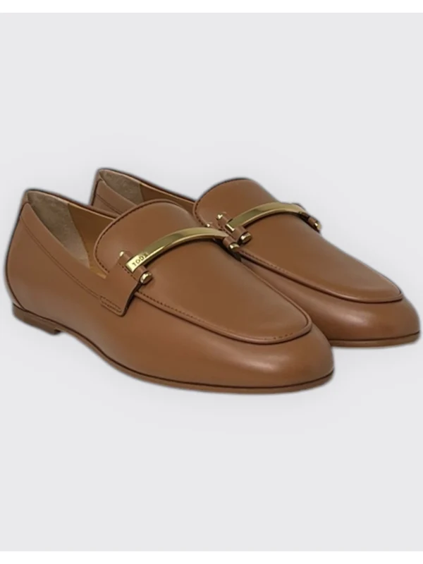 Metal Logo Leather Loafers - Image 3