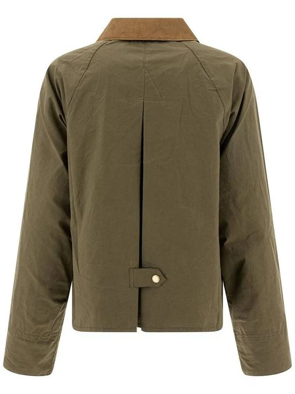 Corduroy Collar Zip-Up Cotton Jacket - Image 2