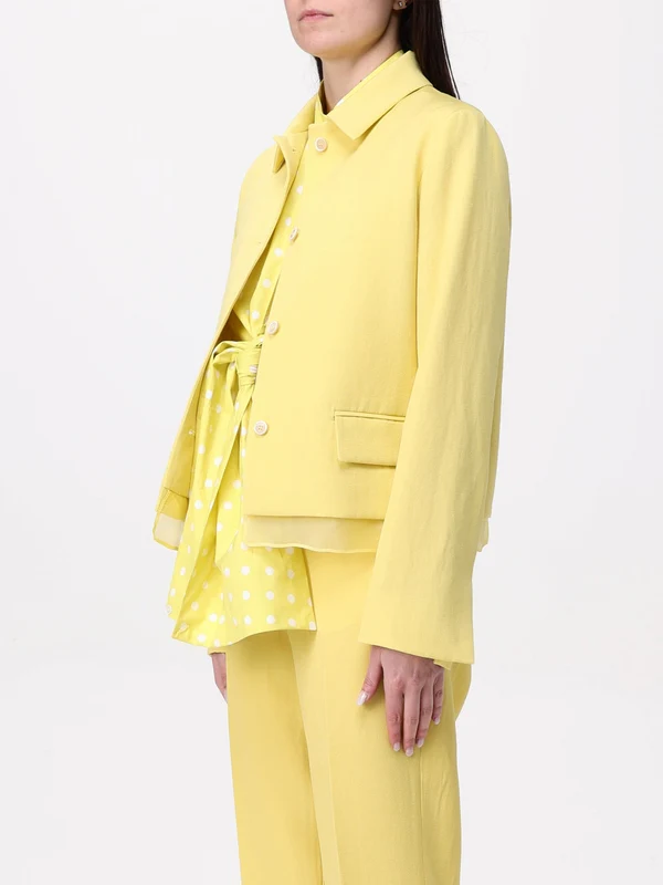 Layered Detail Virgin Wool Blend Jacket - Image 4