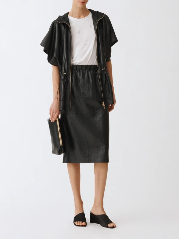 Drawstring Detail Hooded Short Sleeve Jacket - Image 2