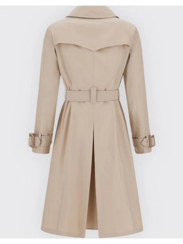 Belt Detail Cotton Trench Coat - Image 2
