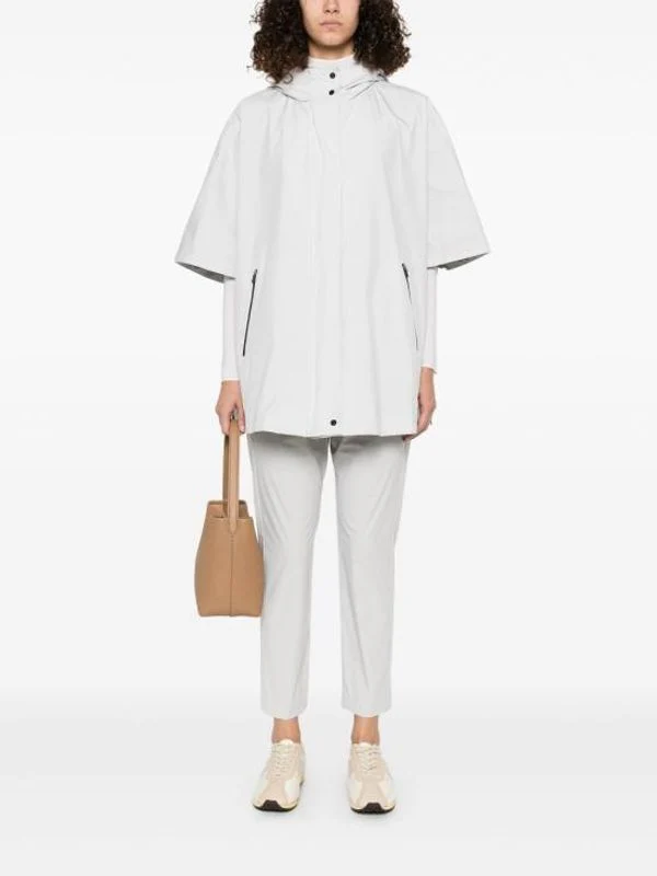 High-Neck Hooded Short-Sleeve Jacket - Image 2
