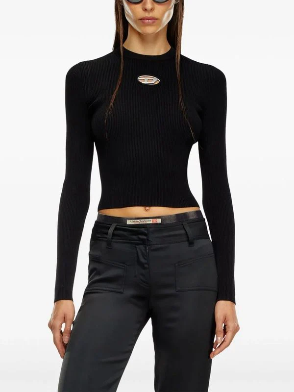 Logo Detail Crop Long-Sleeve Top - Image 3