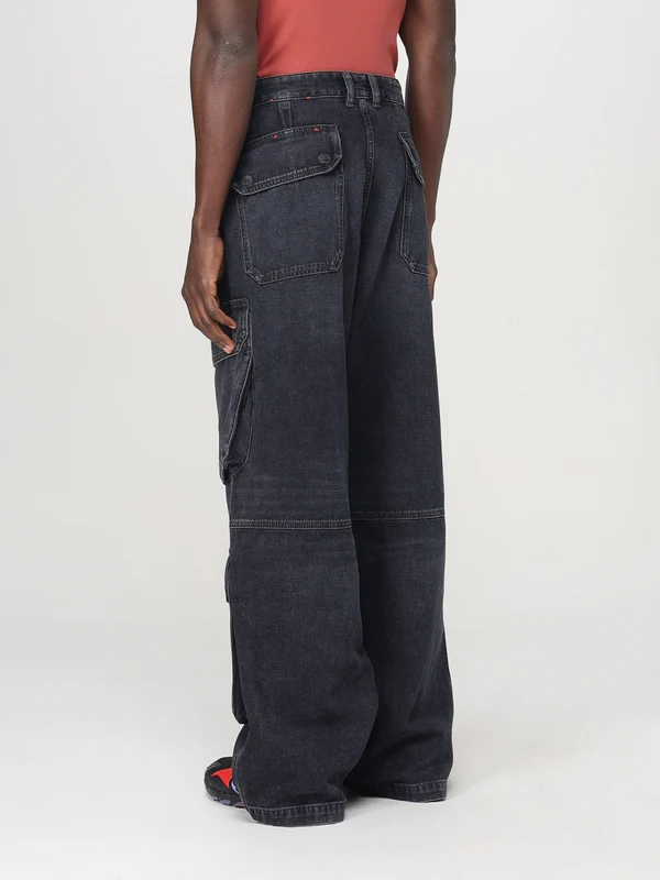 Cargo Pocket Detail Denim Pants - Image 3