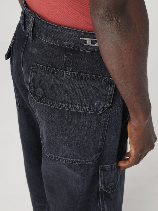 Cargo Pocket Detail Denim Pants - Image 4
