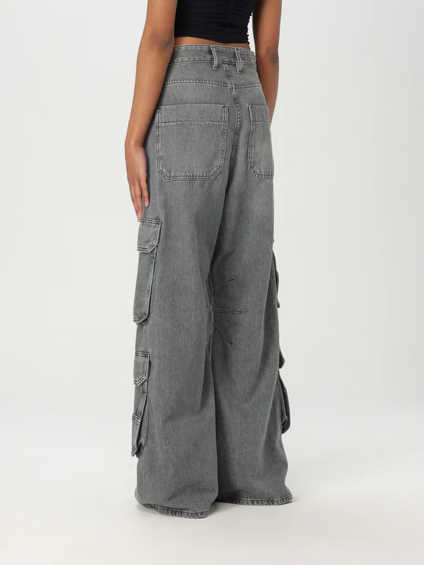 Cargo Pocket Detail Denim Pants - Image 3