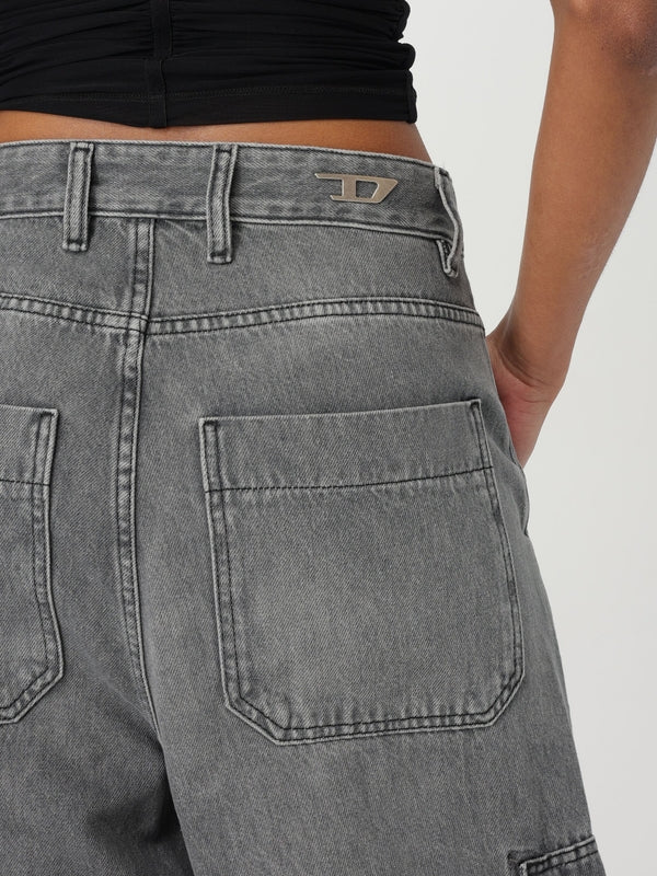 Cargo Pocket Detail Denim Pants - Image 4