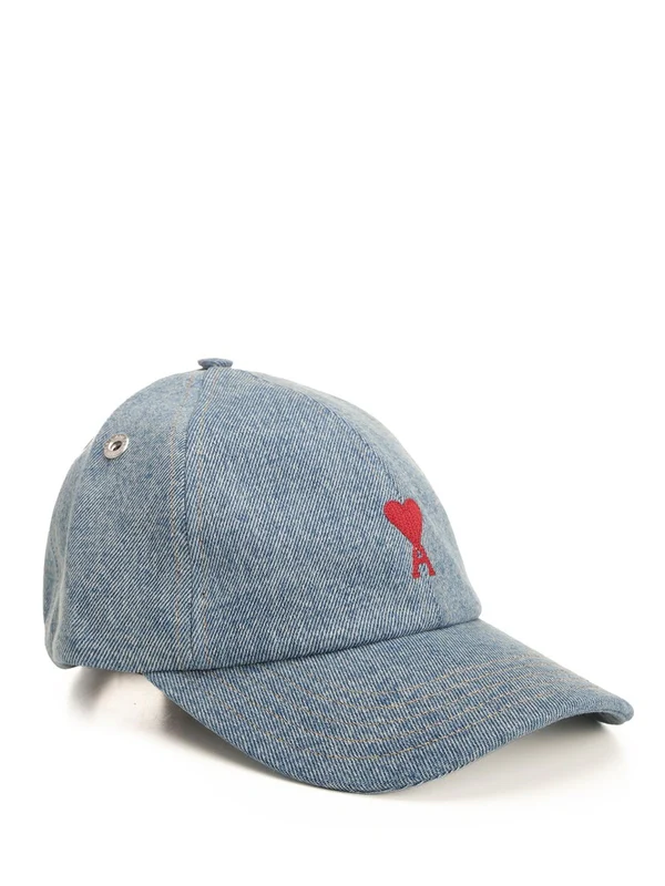 Embroidered Logo Denim Baseball Cap - Image 2