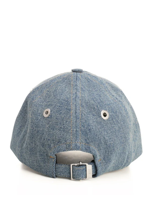 Embroidered Logo Denim Baseball Cap - Image 3