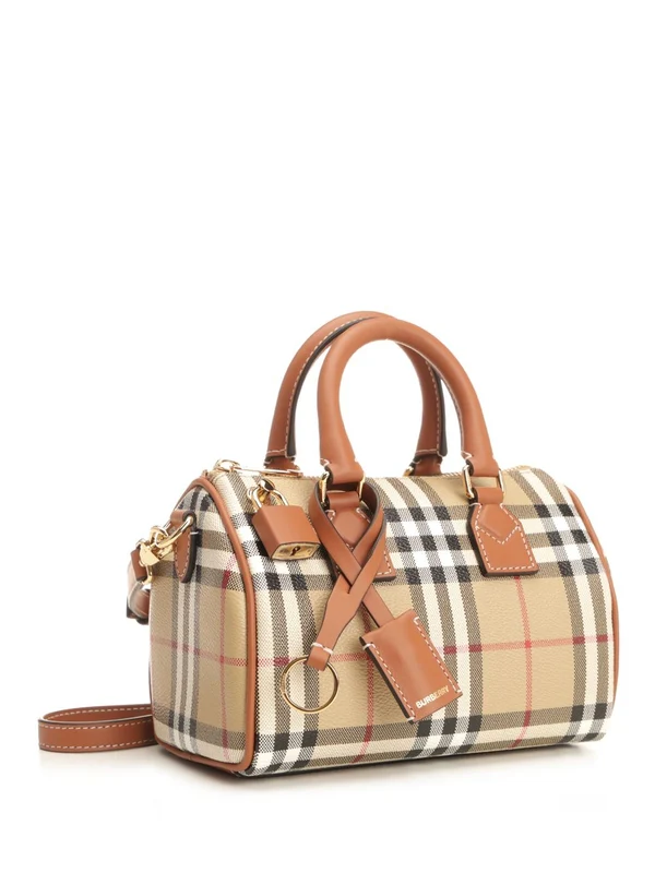 Check Pattern Mini Bowling Bag - Image 2