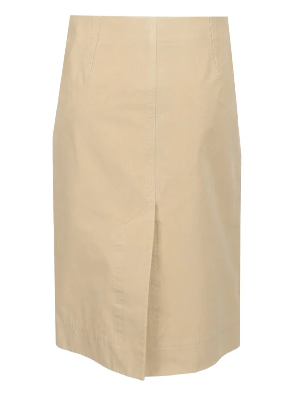 Slit Detail Cotton Midi Skirt - Image 2