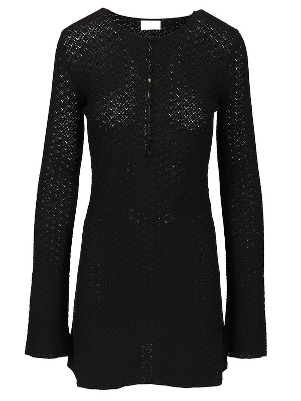 Crochet Wool Mini Dress - Image 2