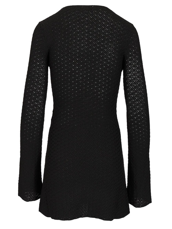 Crochet Wool Mini Dress - Image 4