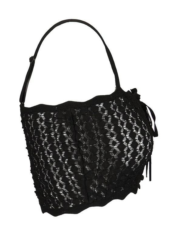 Pointelle Knit Crop Top - Image 3