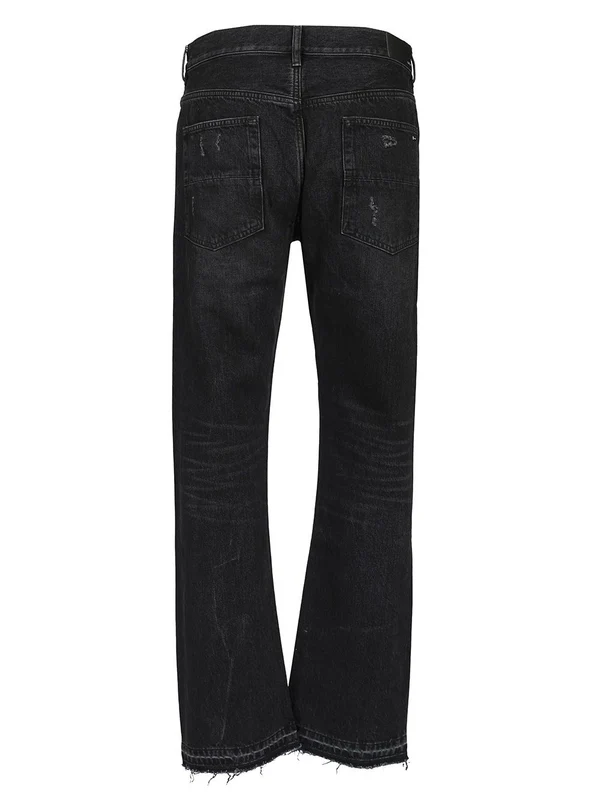 Relaxed Washed Denim Pants - Image 2