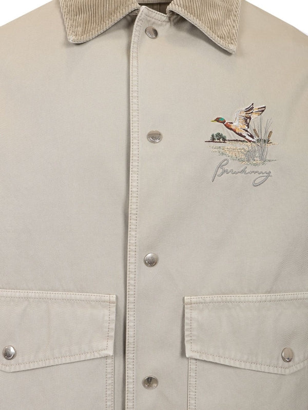 Embroidered Logo Field Cotton Jacket - Image 3