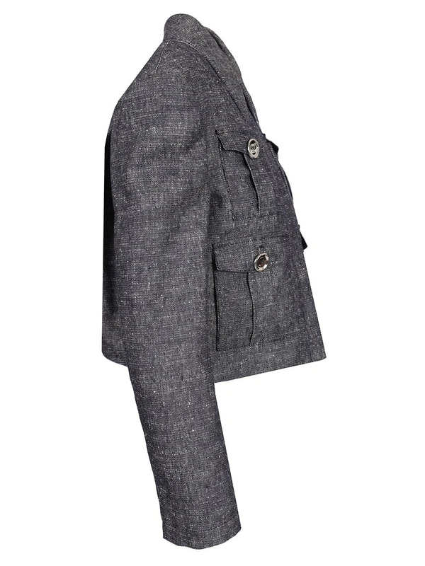 4G Linen Blend Short Jacket - Image 3