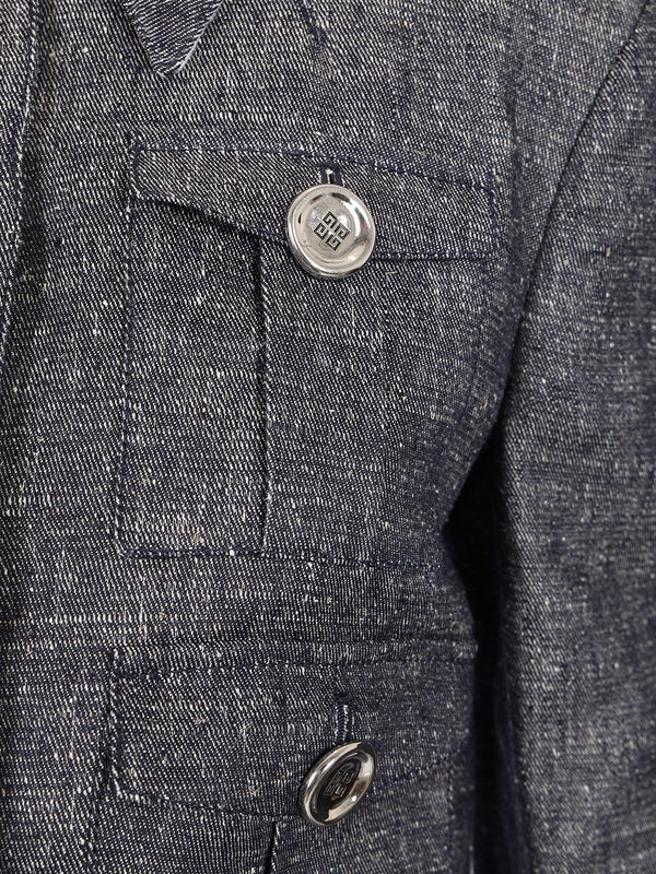 4G Linen Blend Short Jacket - Image 5